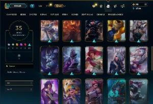 Unranked com 75 Champs e 35 Skins - League of Legends LOL