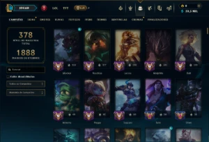 Unranked com TODOS os Champs e 112 Skins ( SUP / JG ) - League of Legends LOL