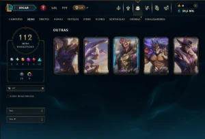 Unranked com TODOS os Champs e 112 Skins ( SUP / JG ) - League of Legends LOL