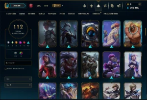 Unranked com TODOS os Champs e 112 Skins ( SUP / JG ) - League of Legends LOL