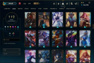 Unranked com TODOS os Champs e 112 Skins ( SUP / JG ) - League of Legends LOL