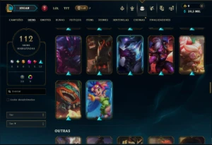 Unranked com TODOS os Champs e 112 Skins ( SUP / JG ) - League of Legends LOL