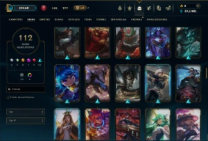 Unranked com TODOS os Champs e 112 Skins ( SUP / JG ) - League of Legends LOL