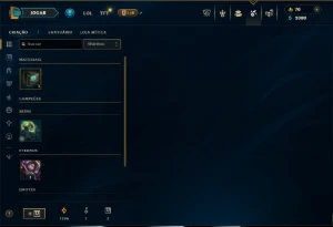 Unranked com 35 Champs e 13 Skins - League of Legends LOL