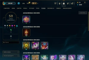 Unranked com 35 Champs e 13 Skins - League of Legends LOL