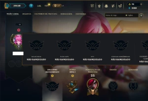 Unranked com 35 Champs e 13 Skins - League of Legends LOL