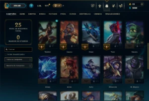 Unranked com 35 Champs e 13 Skins - League of Legends LOL