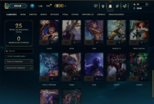 Unranked com 35 Champs e 13 Skins - League of Legends LOL