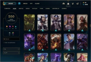 Conta platina 3 com 85 champs. 200 skins e 350K de katarina - League of Legends LOL