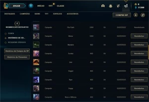 Conta bronze 1 com 25 Champs e 5 Skins + 2 Fragmentos - League of Legends LOL