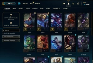 Conta bronze 1 com 25 Champs e 5 Skins + 2 Fragmentos - League of Legends LOL