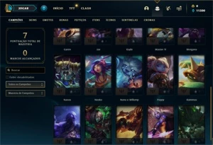 Conta bronze 1 com 25 Champs e 5 Skins + 2 Fragmentos - League of Legends LOL