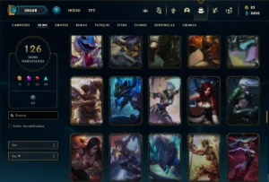 Conta bronze 1 com 92 Champs e 126 Skins - League of Legends LOL