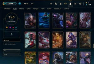 Conta bronze 1 com 92 Champs e 126 Skins - League of Legends LOL