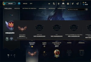 Conta bronze 1 com 92 Champs e 126 Skins - League of Legends LOL