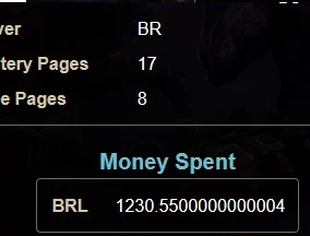 Conta de lol / 70k rp gasto em skins/faltando 3 champs - League of Legends