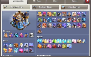 [MENOR PREÇO] CV18 Rushado - Bem encaminhado - com Skins - Clash of Clans