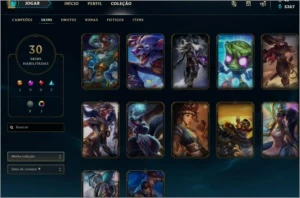 Prata 1  80 campeões - League of Legends LOL