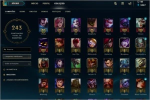 Prata 1  80 campeões - League of Legends LOL