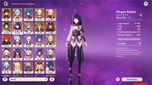 Vendo conta de Genshin AR59 no Server NA - Genshin Impact