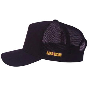 Boné Trucker Preto e Amarelo Hardvision - Artesanato e Personalizados
