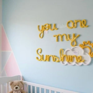 Frase You Are My Sunshine Personalizado em Tricotin - Artesanato e Personalizados