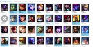 Cont Lol (league Of Legends)- 53 Champs - 14 Skins - Bom Mmr