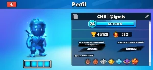 conta de stumble guys ( faço por 60 ou 55 )