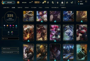 Conta no LOL com mais de 325 Skins e 35 cromas - League of Legends