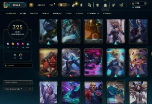 Conta no LOL com mais de 325 Skins e 35 cromas - League of Legends