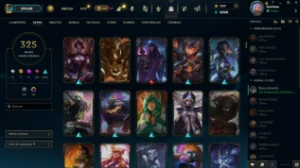 Conta no LOL com mais de 325 Skins e 35 cromas - League of Legends