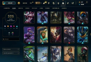 Conta no LOL com mais de 325 Skins e 35 cromas - League of Legends