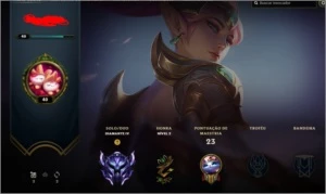 CONTA SMURF D4 MAIN SUPORTE 60% DE WIN - League of Legends LOL