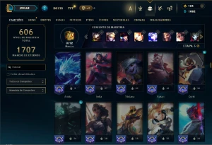 Unranked com TODOS os champs e 289 Skins ( ADC / SUP / MID ) - League of Legends LOL