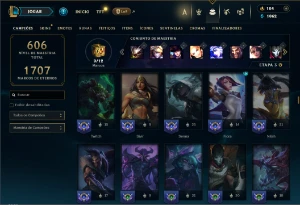 Unranked com TODOS os champs e 289 Skins ( ADC / SUP / MID ) - League of Legends LOL