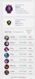CONTA MESTRE 60% WR / SKINS EPICAS/ LENDARIAS/ ULTIMATE - League of Legends LOL