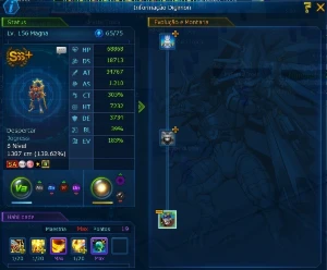 Conta LADMO Mid-end game (omegamon) - Digimon Masters Online