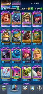Nível 64 /10.803 Troféus /18 Cartas Evo /5 Cartas Nível 15 - Clash Royale