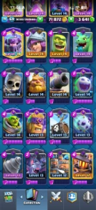 Nível 64 /10.803 Troféus /18 Cartas Evo /5 Cartas Nível 15 - Clash Royale
