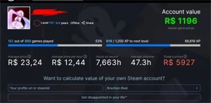 CONTA STEAM LVL 110//280+ JOGOS GTA V+DARK SOULS 3 E MT MAIS