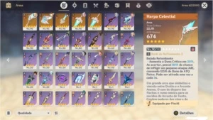 AR55 KLEE, XIAO,GANYU E MAIS 14 5* EULA GARANTIDA - Genshin Impact