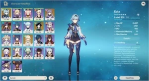 AR 50-Eula+Keqing+Mona+Venti+Jade Primitiva+Orgulho - Genshin Impact