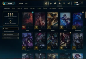 Unranked com 80 Champs e 42 Skins ( TOP / JG ) - League of Legends LOL