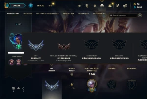 Conta Unranked com 110 Champs e 78 Skins + 2 Prestigios - League of Legends LOL