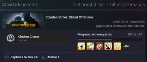 CONTA NA STEAM - JOGO PRINCIPAL: CS:GO - Counter Strike