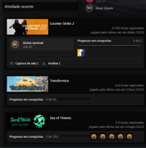 Vendo Conta Steam Csgo 5 Medalhas - Counter Strike