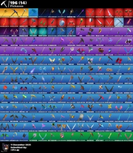 Conta ikonik, primeiro envelopamento do jogo e picareta fncs - Fortnite