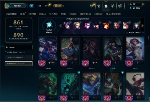 Unranked com TODOS os champs e 255 Skins ( MAIN ADC )