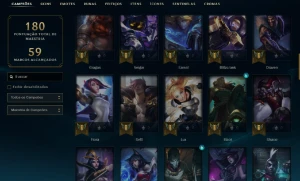 Unranked com 70 Champs e 42 Skins ( MID / TOP / JG ) - League of Legends LOL