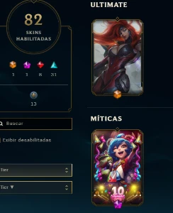 CONTA LOL - LVL 222 - 125 Champions - 82 Skins - League of Legends